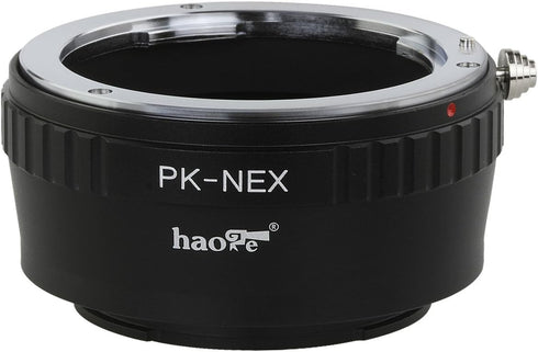 Haoge Lens Mount Adapter for Pentax K PK Mount Lens to Sony E Mount NEX Camera a3000 a3500 a5000 a5100 a6000 a6400 a6500 A7 A7R A7S A7II A7RII A7S...
