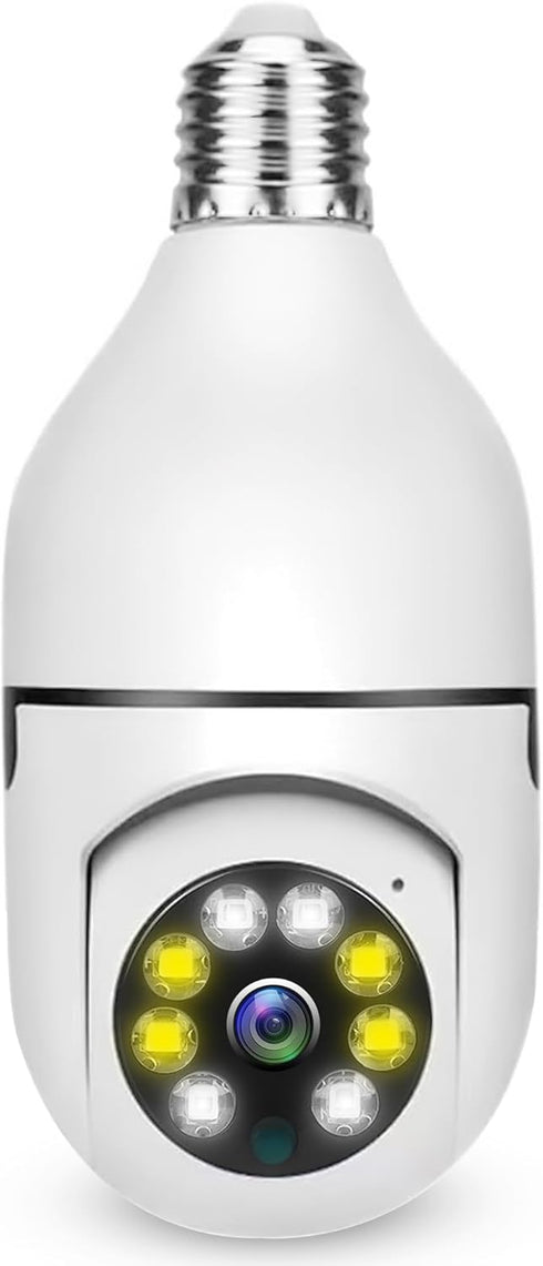 Light Bulb Camera - Indoor Camera with Motion Detection, WiFi Camera, Live-Stream & Recording - 360 Camera, 2 Way Audio, Indoor Security Camera, P...