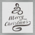 Merry Christmas Ribbon Alphabet Large Letter Winter Stencil for Painting on Wood, Canvas, Walls, Floors, Fabrics and Furniture, Paint Wooden Signs...