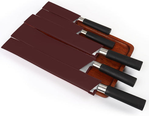 Brown Knife Guard & Sleeve Set - Waterproof Universal Blade Covers (6 Pack)...