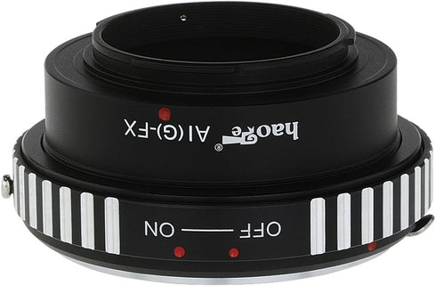 Haoge Lens Mount Adapter for Nikon Nikkor G/F/AI/AIS/D Lens to Fujifilm Fuji X FX Mount Camera as X-A5 X-A10 X-A20 X-E1 X-E2 X-E2s X-E3 X-H1 X-M1 ...