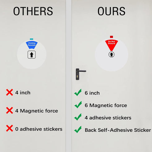 Office Privacy Sign,6 Inch Do Not Disturb,Come in Welcome,Out of Office,in a Meeting,Back Soon,Working Remotely Sign, Privacy Door Sign for Home O...