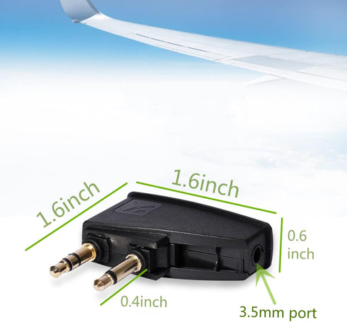 Saipomor QC45 Adapter Airplane Audio Stereo Jack Plugs for QuietComfort 2 QC3 QC15 QC25 QC35II QC35 SoundLink SoundLinkII AE2 AE2i AE2W and More H...