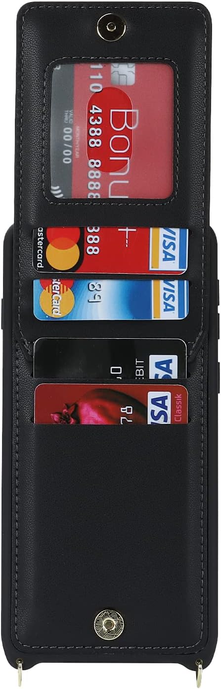 for Google Pixel 6 Case with Card Holder for Women,Pixel 6 Phone Case Wallet with Strap Credit Card Slots Crossbody with Kickstand Zipper Shockpro...