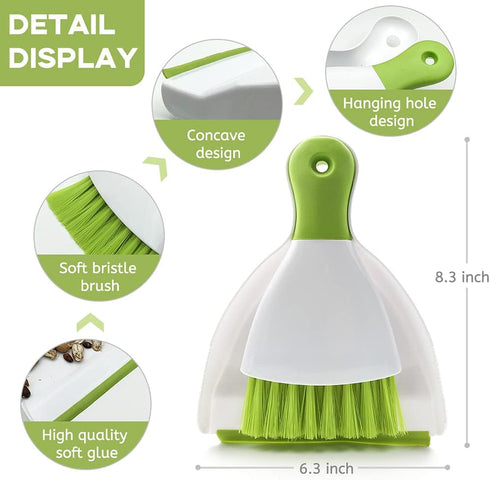 Dust pan Broom Brush Dustpan - Small Broom and Dustpan Set,Mini Broom and Dustpan,Small Dustpan and Brush Set for Home Cleaning, Sofa, Desk, Guine...