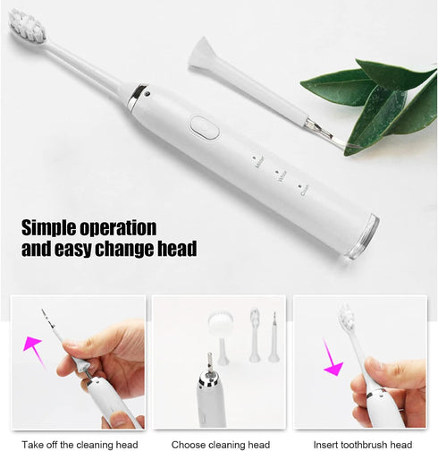 Multi?Functional Electric Toothbrush, Oral Irrigator with Face Brush Mouth Mirror White Teeth for Ultrasonic Ultrasonic-Toothbrushes Teeth Cleanin...