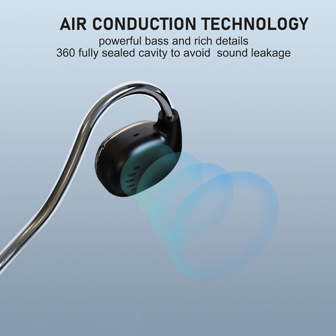 MAIRDI Air Conduction Headphone Wireless, Bluetooth 5.3 Open Ear Headphone with Microphone, 10H Playtime, Sport Headphone for Running Bicycling Cl...