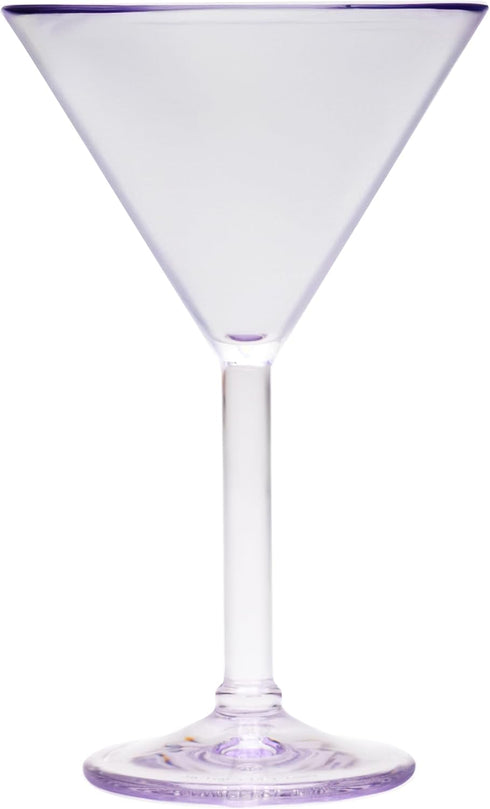 G.E.T. SW-1407-1-SAN-CL-EC Heavy-Duty Shatteproof Plastic Martini Glasses, 10 Ounce, Clear (Set of 4)...