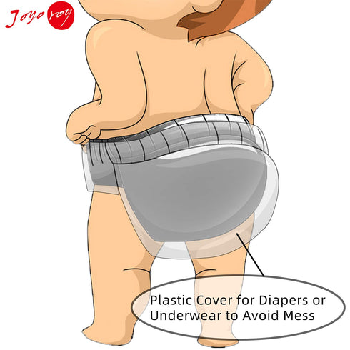 Joyo roy 4Pcs Plastic Diaper Covers for Girls Plastic Underwear for Potty Training Underwear for Girls Toddler Rubber Pants for Babies and Toddler...