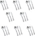 KNORK Eco 24 Piece (Fork, Knife, Spoon) Plant Based CutleryBamboo Reusable Flatware Set, Gray...