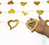 Cheerland Gold Heart Garland Romantic Decorations Paper Streamers Hanging for Mother’s Day Best Mom Tea Brunch Engagement Wedding Anniversary Brid...