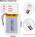 Liter 3.7V 1200mAh 603450 Lipo Battery Rechargeable Lithium Polymer ion Battery Pack with JST 2.0mm Connector...