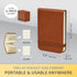 Tiny Notebook 3x4 Small Notepad Pocket Size, A7 Leather Hardcover Mini Notebook, Tear Off Sheet Tiny Notepad with Elastic Band, 4 Pack Mini Pocket...