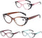 4 PACK Cat Eye Reading Glasses for Women Blue Light Blocking Readers with Spring Hinge Anti Glare UV?Mix,2.5?...
