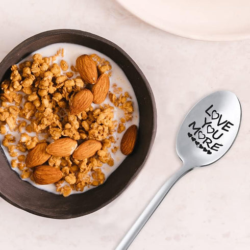Love You More Spoon Gifts for Husband Wife Boyfriend Girlfriend Anniversary Valtines Day Gifts Daughter Son Mom Dad Coffee Spoons Birthday Gift Co...
