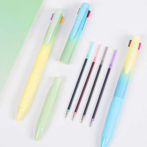 COLNK 4 Colors Ballpoint Pens in 1,Multicolor Ballpoint Pen Assorted Ink Colors,4-in-1 Colored Pens 0.7 Ballpoint for Journaling and Organizing,6 ...