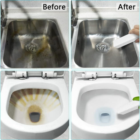 Pumice Stone for Toilet Bowl Cleaning,Scouring Stick Powerfully Cleans Away Limescale Stain,Hard Water Rings, Calcium Buildup,Iron&Rust. Remover f...