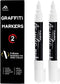 2 Pack White Acrylic Paint Markers, 3-6mm Waterproof Paint Pens for Wood, Canvas, Stone, Rock Painting, Mug, Ceramic, Glass, Metal Surfaces, DIY C...