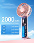 Mini Handheld Fan, Small Portable Fan Battery Operated, Personal Fan with 3 Speed Wind, 2000mAh Battery 9 Hours Long Working Time, Hand Fan Rechar...