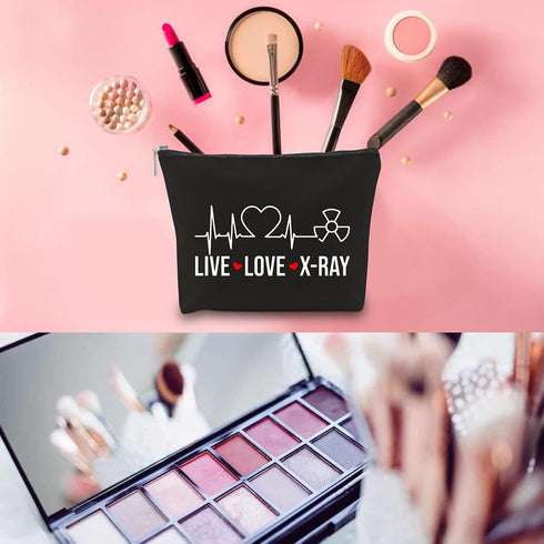 WCGXKO X-ray Tech Gift Live Love X-Ray Zipper Pouch Makeup Bag Radiology Tech Graduation Gift (Live Love X-Ray)...