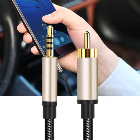 Digital Coaxial Audio Video Cable HDTV Stereo Spdif RCA to 3.5mm Male Jack Plug Line for Stereo Receiver Speakers Projector 1 Meter......