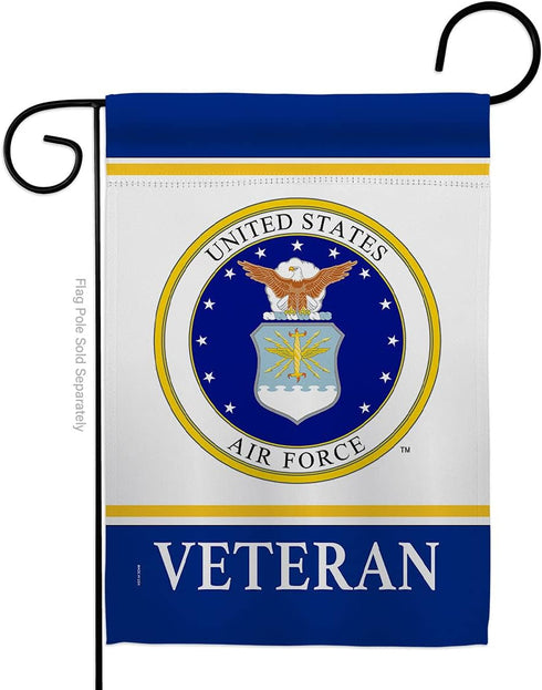 Air Veteran Armed Forces USAF United State American Military Retire Official House Decoration Banner Small Yard Gift Double-Sided, Garden Flag 13"...