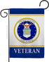 Air Veteran Armed Forces USAF United State American Military Retire Official House Decoration Banner Small Yard Gift Double-Sided, Garden Flag 13"...