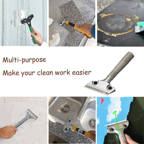 Glass Scraper, Stove Cleaner, Extendable Razor Blade Sticker/paint Scraper Remover for Window Tile Glass Windshield Tile Granite Wall Cleaning Han...