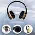 PowerLocus Wireless Bluetooth Over-Ear Stereo Foldable Headphones, Wired Headsets Rechargeable with Built-in Microphone for iPhone, Samsung, LG, i...