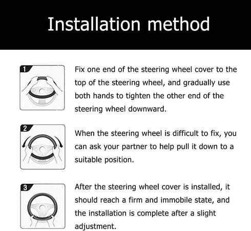 Direct Silicone Auto Car Steering Wheel Cover 13"-15" / 33-38cm, with 4 pcs Air Vent Hook - Black...