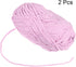 2Skeins Chenille Yarn Blanket Yarn 2x100g/7.1oz #6 Super Bulky Polyester Soft Knitting for Crochet Weaving Bag Scarf Hat, Light Purple......