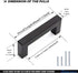 goldenwarm Black Kitchen Cabinet Handles Dresser Drawer Pulls 3in Hole Centers- LSJ12BK76 Flat Black Furniture Hardware Square Bar Handles Bathroo...