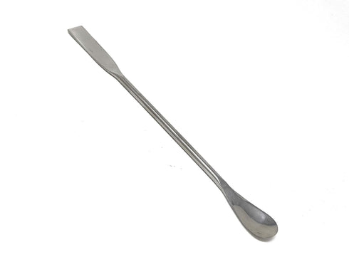 A2Z-DE001 Stainless Steel Double Ended Micro Lab Spatula Sampler, Square & Flat Spoon End, 7" Length...
