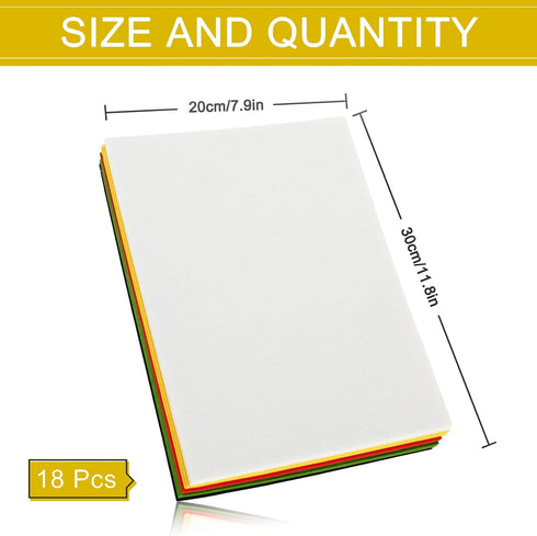 Whaline 18Pcs Christmas Felt Fabric Sheets Red Green Assorted Soft Thick Craft Felt Pack for DIY Craft Sewing Patchwork Art Projects, 7.9 x 11.8 I...