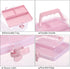 BTSKY Multipurpose Plastic Craft Storage Containers with Removable Tray, Clear Plastic Storage Box with Lid & Handle, Easy Carry & Stack Small Sto...