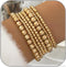 Gold Beaded Bracelets for Women 14K Gold Plated Stackable Bracelet Gold Bracelet Stack Delicate Stackable Gold Bracelets for Women...