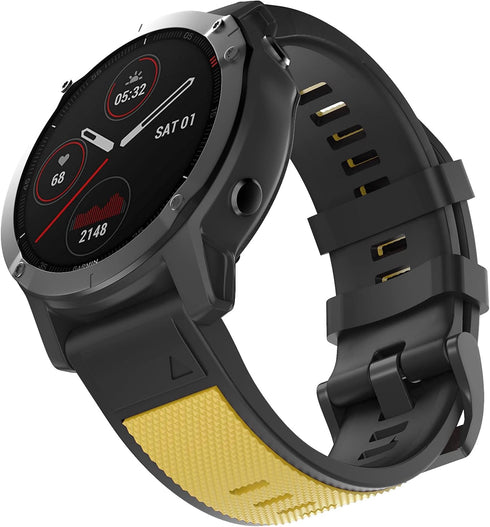 ISABAKE Sport Watch Bands for Fenix 5, Compatible with Fenix 7/Fenix 5 Plus/Fenix 6/Fenix 6 Pro/Forerunner 935/Forerunner 945/Approach S60/Quatix ...