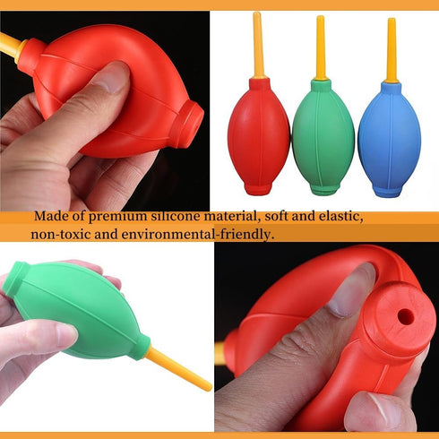 6 Pcs Silicone Air Blower Blowing Ink Air Blower for Card Making Dispersing Blowing Dust Removal Ash Removal Gas Blowing Hand Held Cleaning Tools ...