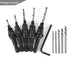 5pcs Wood Countersink Drill Bit Set Hex Shank Quick Change Counter Sinker Pre Hole Drill Bit Set Screw Counterbore Bit Pilot Bit Set #5, #6, #8, #...