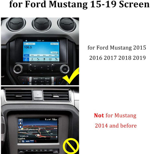 For Ford Mustang Screen Protector, 8 Inch Tempered Glass Protective Film for Ford MUSTANG ECOBOOST GT FASTBACK BULLITT SHELBY GT350 GT350R Screen ...