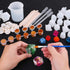 Resin Dice Molds, Shynek 19 Styles Polyhedral Game Dice Molds Set with Silicone Dice Mold, Mixing Sticks, Measuring Cup, Droppers, Acrylic Paints ...