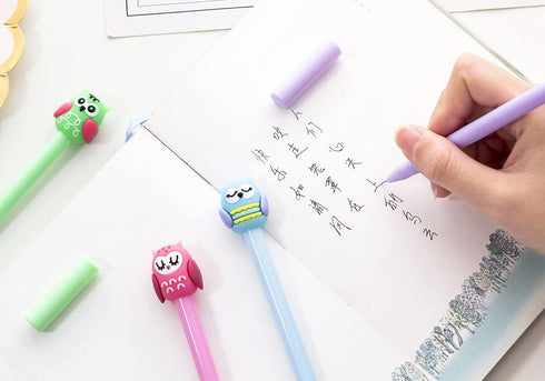 Cartoon Animal Pens Ink Pens Gel Pen Writing Pens Neutral Pens School Office Supplies Kids Gifts 0.5mm Ball Point cone pen,8Pack...