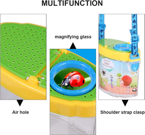 1 Set Children's Insect Collector Insect Cage Habitat Outdoor Jars Catcher Viewer with Magnifier Science Magnifier Cages Toy Toddler Portable Coll...