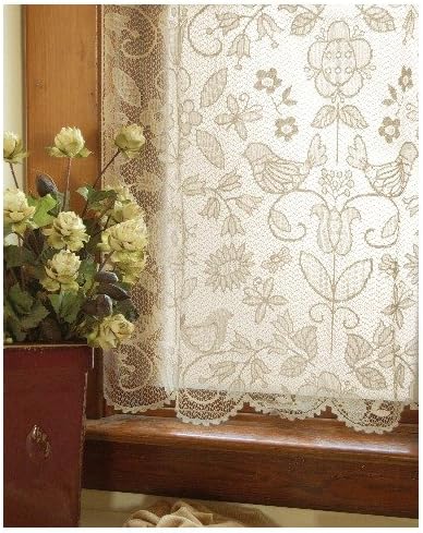 Heritage Lace Rhapsody 60-Inch Wide by 16-Inch Drop Champagne Valance...