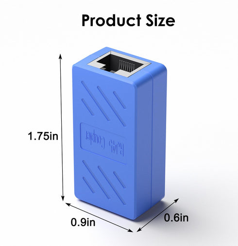 RJ45 Coupler Ethernet Adapter for Projector and Television, Blue 2 Pack, Category 6...