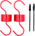 Large Ant Moat for Hummingbird Feeders, Metal Bird Feeder's Hook - Ant Guard for Bird Feeders, Plant Baskets, Bird Houses - Red Color (2 Ant Moats...