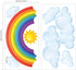 DECOWALL SG2-1713 Rainbow and Clouds Kids Wall Stickers Wall Decals Peel and Stick Removable Wall Stickers for Kids Nursery Bedroom Living Room dé...