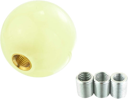 Abfer Ball Shifter Knobs 5 Speed Round Shift Knob Car Gear Shifting Handle Fit for Most Automatic Manual Transmission Vehicles (Beige)...