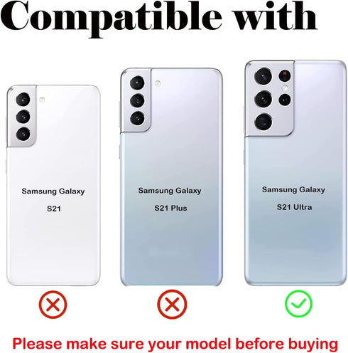 Galaxy S21 Ultra Back Glass Replacement for Samsung Galaxy S21 Ultra 5G G998U Housing Door Cover with Camera Glass Lens Pre-Install Tapes + Repair...