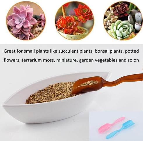 10Pcs Colorful Plastic Mini Gardening Shovel Spoons Soil Scoops, Succulent Sand Scoops/Cultivation Digging Transplanting Tools for Succulents Pott...